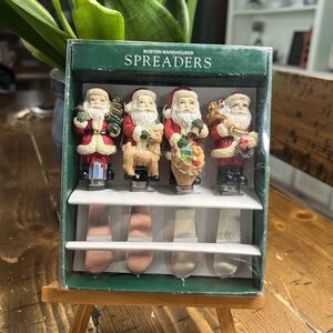 Boston Warehouse Santa Spreaders Set Of 4 Pre-owned 1995, Vintage, Christmas